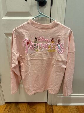 Disney Princess Pink Long Sleeve Top with Embroidered Logo
